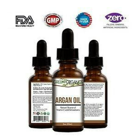 Argan Oil For Hair, Skin, Face, Nails, Cuticles & Beard- Best 100% Pure Moroccan Anti-Aging, Anti-Wrinkle Beauty