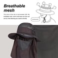thumbnail image 6 of Fishing Hat Sun Cap Outdoor Hiking Hat with Removable Mesh Face Neck Flap Cover Windproof Strap, 6 of 8