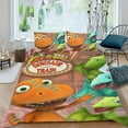thumbnail image 2 of Cartoon 3 Piece Bedding Set Dinosaur Train Comforter Set Cute Duvet Cover Sets Super Soft Girls Bedding Set Kids Bedroom Gifts,1 Duvet Cover with 2 Pillowcases Twin, 2 of 6