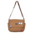 thumbnail image 1 of Sacs à Bandoulière Décontractés Mode Sac d'École avec Insigne pour Adolescente (Blanc), 1 of 5