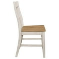 thumbnail image 5 of Pemberly Row Wood Slat Back Side Chair Natural and Rustic Off White (Set of 2), 5 of 13