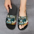 thumbnail image 6 of GZHJMY Stylish Slides for Women Men, Astronaut with Boombox Soft Flexible Slip-on Sandals Slippers, 6 of 7