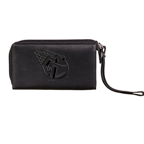 Black Cleveland Guardians Cell Phone Wristlet Wallet