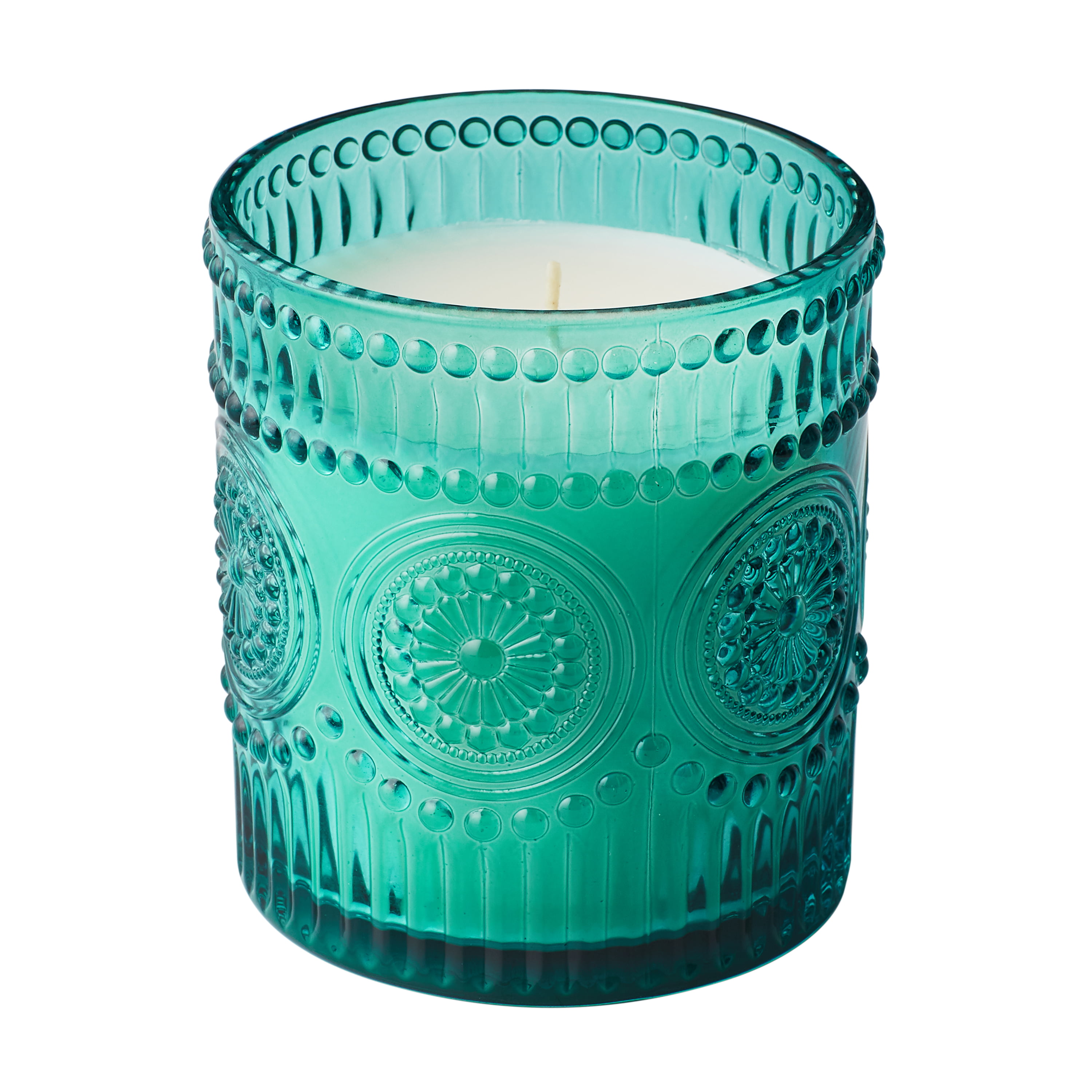 The Pioneer Woman Adeline Simmering Cider Embossed Glass Candle • 12 oz 