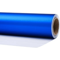 Blue Metallic Wrapping Paper Mini Rolls - Solid Matte Gift Paper - 17 Inches X 33 Feet Great for Graduation, Weddings, Birthdays, Mother's Day, Father's Day