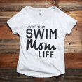thumbnail image 2 of Thread Tank Livin' That Swim Mom Life Women's Fashion Relaxed Slouchy Dolman T-Shirt Tee Heather White X-Large, 2 of 5