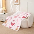 thumbnail image 2 of Christmas Fleece Throw Blanket Santa Claus Sherpa Blanket for Kids Women Plush Fuzzy Cute Gingerbread Man Throw 50"x60" Snowflake for Bed Couch Chair Living Room Bedroom Decor, 2 of 8