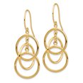 thumbnail image 2 of 14K Yellow Gold Polished Circles Dangle Earrings, 2 of 7