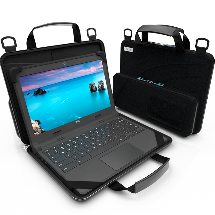 UZBL AlwaysOn Carrying Case for 13" to 14" Chromebook, Notebook, Black