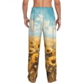 thumbnail image 3 of Goofa Sunflower Field Bliss Pattern Printed Soft Pajama Pants for Men, Wide Leg Comfy Casual Lounge Yoga Pants-XX-Large, 3 of 9