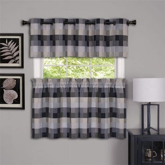 Achim Importing Harvard Valance with 10 Small Grommets - Black