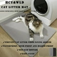 thumbnail image 2 of SUGARMOM Cat Litter Mat  45”x26” Extra Large&Long Double Layer Cat Litter Box Mat  EVA Non-Slip  Waterproof Urine Proof Cat Litter Catcher Mat  Easy Clean Scatter Control (45”x26”  Khaki), 2 of 8