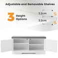 thumbnail image 4 of CONCETTA 39" Shoe Storage Bench with Cushion, Entryway Storage Cabinet with Adjustable Shelves, Shoe Organizer Bench for Bedroom Hallway, 4 of 9