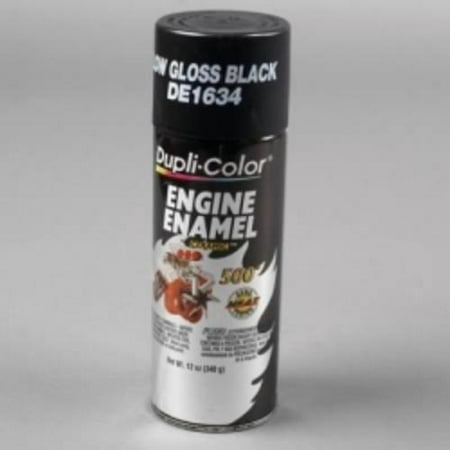 Krylon DE1634 Gm/chrysler Low Gloss Black Engine Enamel With Ceramic 12 Oz. Aerosol
