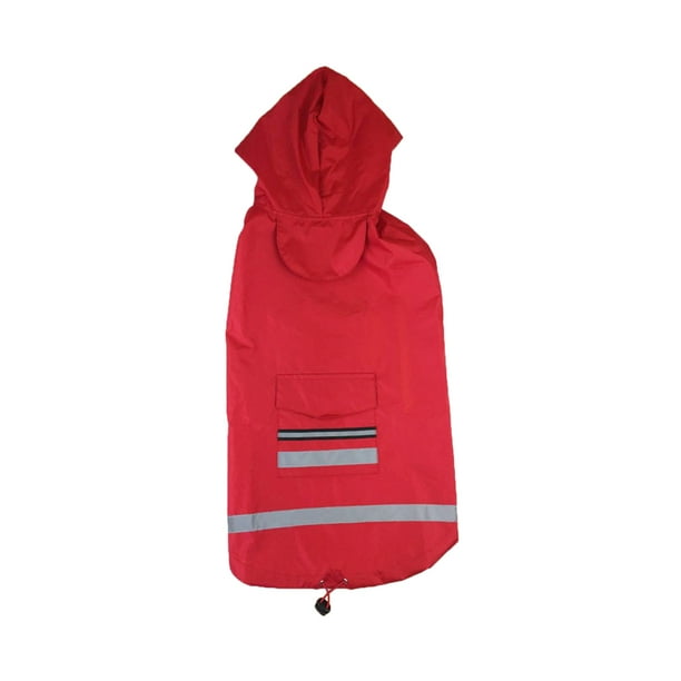 BRIGHTFUFU Impermeable, mediano, grande, ropa para perros, ropa para perros, chaqueta para perros, chaqueta impermeable para perros, perro perdiguero dorado reflectante (rojo, 3XL)