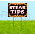 thumbnail image 1 of Steak Tips (18" x 24") Yard Sign, Includes Metal Step Stake, 1 of 6