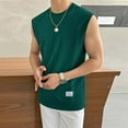 thumbnail image 1 of pstuiky Camisetas sin mangas, Camiseta de tirantes vintage de color liso para hombre, estilo casual, deportiva, transpirable, con cuello redondo Tops elegantes para mujer xxl, 1 of 9