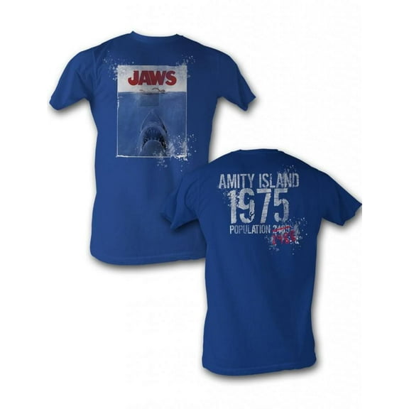 Jaws 1975 Royal Adult T-Shirt