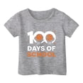 thumbnail image 1 of PMVFHDE T-Shirt pour Filles T-Shirts Graphiques Hauts d'Été Basiques pour Fille Tunique T-Shirt pour Fille Garçon et Fille Mode Décontractée Imprimé Col Rond Manches Courtes T-Shirt Gris, 3-4 Ans, 1 of 4
