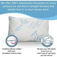 thumbnail image 4 of Standard Size Bamboo Pillow For Sleeping - Shredded Memory Foam Adjustable Bamboo Pillow - Hypoallergenic, Removable/Washable Bamboo Cover, Queen Size Sleeping Bed Pillow- 1 Pack, 4 of 5