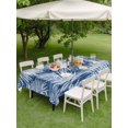thumbnail image 3 of Outdoor Tablecloth with Umbrella Hole & Zipper, Navy Blue Coastal Palm Leaves Rectangle Tablecloth 60x84 Inch, Summer Botanical Tropical Patio Table Cover Waterproof Table Cloth for Picnic/Party, 3 of 7