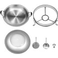 thumbnail image 6 of 2.5QT Stainless Steel Round Chafing Dishes for Buffet, Electric Chafing Dish Buffet Set, Food Warmer Buffet, Warming Trays for Buffets with Glass Lid & Lid Holder, for Wedding Party Banquet Event, 6 of 7