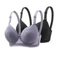thumbnail image 2 of HOMBOM 2 Pack Bras for Women Unlined Soft Cup Comfort Brassiere Multipack Gray Bralette No Underwire Bras 36BC, 2 of 3