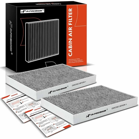 A-Premium 2-PC Cabin Air Filter with Activated Carbon Compatible with Mercedes-Benz S350, S400, S450, S550, S600, S63 AMG, S65 AMG, CL500, CL550, CL63 AMG, CL65 AMG, CLS63 AMG, Replace# A2218300318