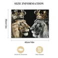 thumbnail image 3 of Nawypu  Lion King and Queen Canvas Wall Art Black and White African Wild Animals with Crown Picture Poster Lion and Lioness Animal Romantic Artwork for Bedroom Decor, 3 of 6