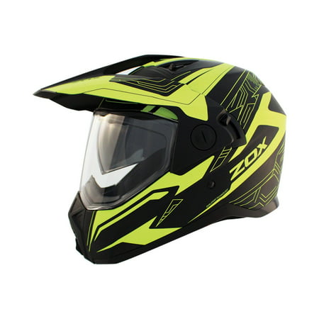 Zox Vertex Cruisade Dual Sport Helmet Matte Hi-Viz (Petzl Vertex Best Helmet)