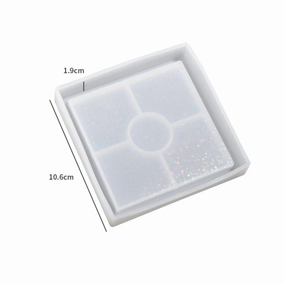 Molde cuadrado de silicona for posavasos láser con pegamento, perfecto for proyectos de manualidades
