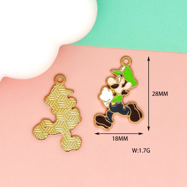 Super Mario DIY Accesorios De Joyería Llavero Colgante Collar