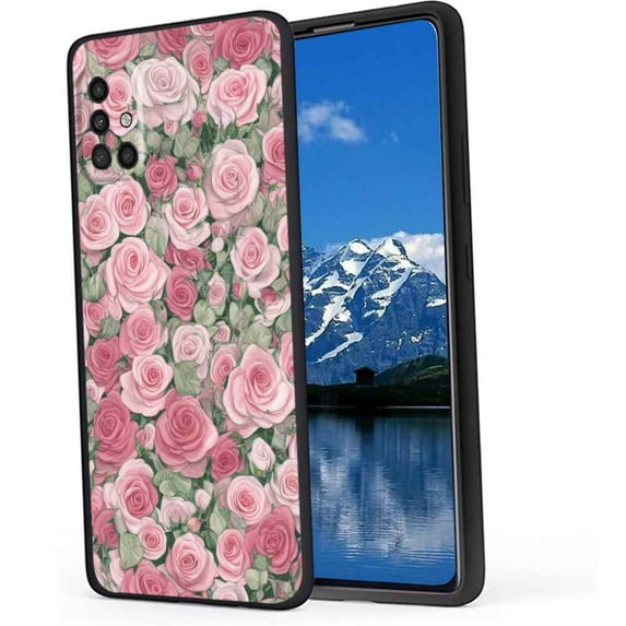 Compatible with Samsung Galaxy A51 4G Phone Case, Roses-317 Case Silicone Protective for Teen Girl Boy Case for Samsung Galaxy A51 4G