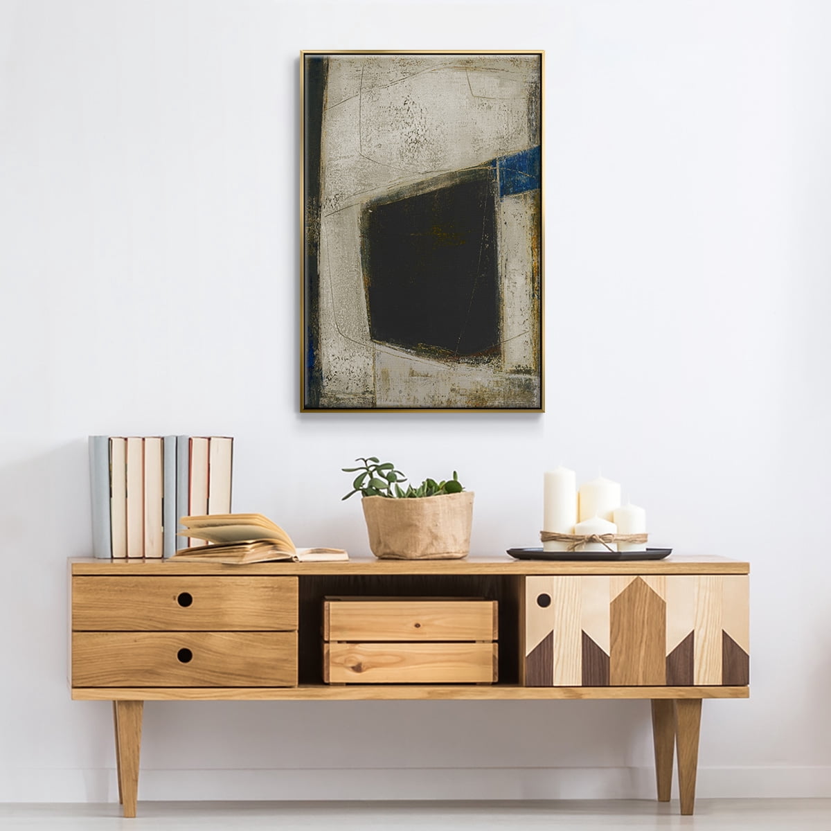 Policy of Truth II Framed Premium Gallery Wrapped Canvas - Ready to Hang - 25 x 37 - Gold Floating Frame