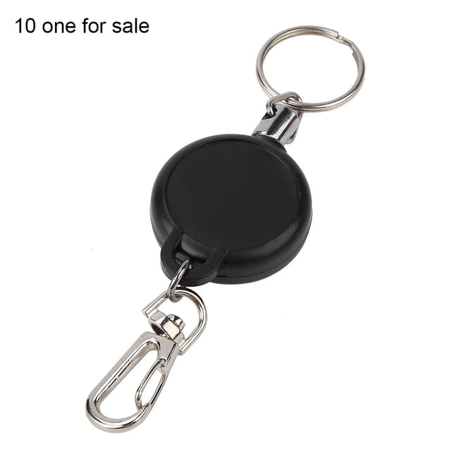 Retractable Keychain, 60cm Steel Wire Rope Retractable Key Chain Llaveros with Buckle for Key Chain