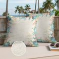 thumbnail image 2 of Summer Starfish Coral Outdoor Pillow Covers Pack of 2 Watercolor Seaweed Ocean Retro Waterproof Throw Pillow Covers Decorative Cushion Cases for Patio Garden Tent Balcony Couch 18x18 inch, 2 of 9