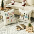 thumbnail image 4 of colorlife Merry Christmas Nutcracker Throw Pillow Covers, 18 x 18 Inch Winter Holiday Party Cushion Case Decoration for Sofa Couch Set of 4, 4 of 6