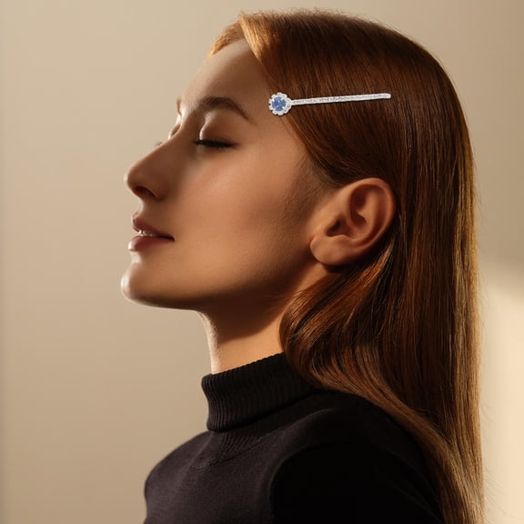 EXHUMKY 4PCS Wedding Barrettes for Women's Hair Lightweight Rhinestone Style for Special Events