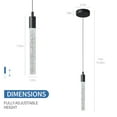 thumbnail image 6 of ZHLWIN Modern Kitchen Island Pendant Light Dimmable LED Black Mini Pendant Lighting Bedroom Bedside Table Small Pendant Lights, 6 of 7