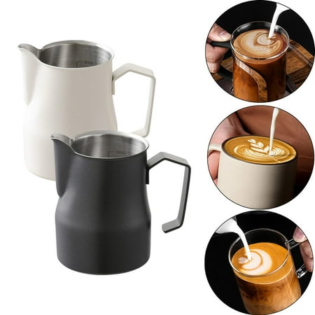 

Stainless Steel Milk for Home Restaurant 350ml +Stainless Steel Milk for Home Beige 350ml Black 350ml