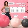 thumbnail image 3 of 75cm Yoga Ball for Exercise, Pregnancy & Stability – Anti-Burst, Non-Slip Fitness Ball by Greater Goods, Pink, 3 of 6