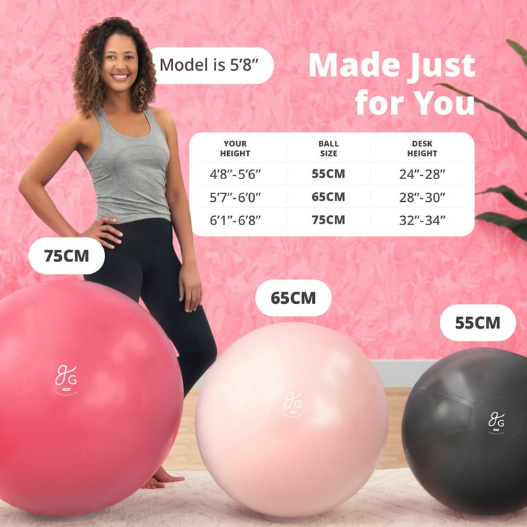 Greater Goods 75cm Yoga Ball, Anti-Burst Exercise Ball, Non-Slip