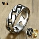 thumbnail image 2 of Vnox-Anillo de cadena de eslabones fijos para hombre, bandas masculinas de acero inoxidable de alta calidad, regalo único para él, 2 of 4