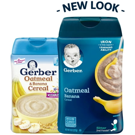 Gerber Oatmeal and Banana Baby Cereal, 8 oz - Walmart.com