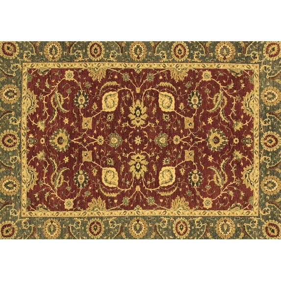 Ahgly Company Indoor Rectangle Oriental Brown Modern Area Rugs, 5' x 8'