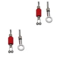 thumbnail image 4 of Advancent Indicadores de mordida prácticos Conector de pesca en forma de 8 de cambio rápido Anillo sólido giratorio Indicador de cadena Rojo 2piezas, 4 of 6