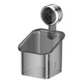 thumbnail image 2 of Suction Cup Storage Organizer,No Drilling,Wall Mounted Kitchen Storage for Spices, Bathroom Shower Caddy with Drainable Shelf(Clear Small Size),Gray, 2 of 8
