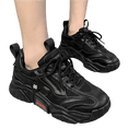 thumbnail image 3 of Junboys Womens Warm Fall Winter Casual Sneakers - Stylish Colorful Tennis Shoes for Daily Walking Comfort,Black 37, 3 of 4