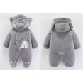 thumbnail image 6 of TAIAOJING Bear Warmer Snowsuit Baby Boys Girls Long Sleeve Cute Cartoon Animals Letter Bear Ears Hooded Romper Jumpsuit Outfit Clothes Coat 9-12 Months, 6 of 9