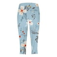 thumbnail image 2 of GHSOHS Leggings for Women Yoga Pants Women Leggings Tummy Control Capri Leggings for Women Floral Print Cropped Leggings Knee Length Summer Workout Leggings Casual Comfy Cropped Yoga Pants Capri ,2XL, 2 of 5